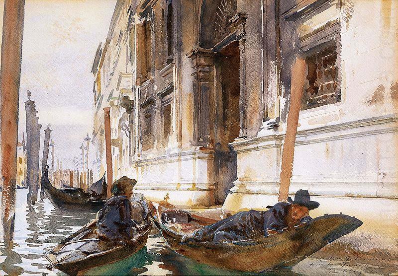 Gondoliers Siesta, John Singer Sargent